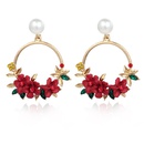 Korean Style Fashionable Elegant Ins Same Style Flower Stud Earrings Sweet Polymer Clay Pearl Earrings Flower Earrings Female Hotpicture6