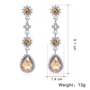 European and American Affordable Luxury Fashion Refined Grace Crystal Long Earrings Elegant Graceful Water Drop Earring Pendant for Ladies Factory Direct Salespicture8