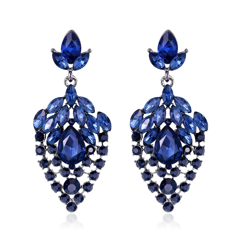 European and American fashion hollow geometric tassel golden drop earrings jewelry wholesale
