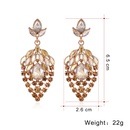 European and American fashion hollow geometric tassel golden drop earrings jewelry wholesalepicture9