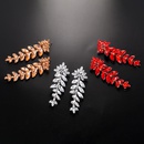 European and American exaggerated leaf long earrings fashion red earrings wholesalepicture10