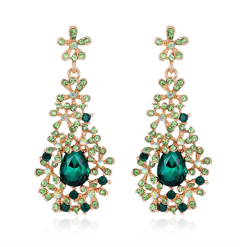new simple stained glass rhinestone earrings fashion earrings wholesale