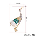 fashion new crane corsage dripping oil full diamond corsage brooch pin wholesalepicture8