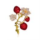 Retro Fashion Dripping Strawberry Flower Pin Elegant Graceful Plant Brooch Suit Clothing Accessories Corsage in Stockpicture7