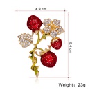 Retro Fashion Dripping Strawberry Flower Pin Elegant Graceful Plant Brooch Suit Clothing Accessories Corsage in Stockpicture9