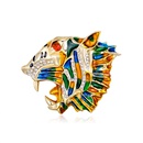 Nuevo broche de tigre retro pintura por goteo broche animal broche creativo del zodiacopicture7