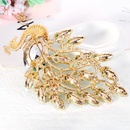 European and American Retro Green Peacock Corsage Alloy DiamondEmbedded Animal Pin Danrun New Arrival Brooch in Stock Wholesalepicture9
