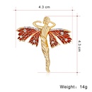 Court Retro Artistic Angel Butterfly Brooch Gold Creative Enamel DiamondStudded Pin Clothing Accessories in Stock Wholesalepicture8
