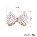 New simple fashion diamondstudded pearl bow brooch clothing accessories wholesalepicture8