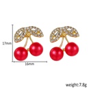 Sterling Silver Needle Japanese and Korean Sweet Simulation Cherry Earrings Hot Sale Graceful and Cute Fruit Earrings Earrings for Women Wholesalepicture11