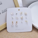 CrossBorder Amazon Korean Fashion 6 Pairs Pearl Bow Stud Earrings Set Popular Moon XINGX Butterfly Earringspicture7