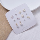 CrossBorder Amazon Korean Fashion 6 Pairs Pearl Bow Stud Earrings Set Popular Moon XINGX Butterfly Earringspicture8