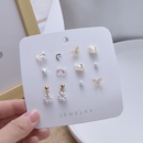 CrossBorder Amazon Korean Fashion 6 Pairs Pearl Bow Stud Earrings Set Popular Moon XINGX Butterfly Earringspicture10