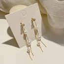 Korean style long tassel earrings elegant and natural pearl earringspicture8