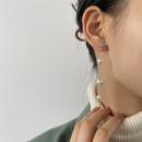 Korean style long tassel earrings elegant and natural pearl earringspicture9