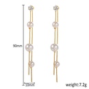 Korean style long tassel earrings elegant and natural pearl earringspicture11
