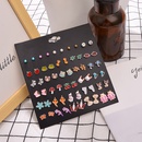 cute children 30 pairs of earrings set new fashion pearl crown butterfly earrings wholesalepicture7