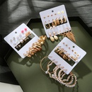 heart imitation pearl earrings 9 pairs of creative personality earrings set wholesalepicture7