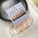 heart imitation pearl earrings 9 pairs of creative personality earrings set wholesalepicture9