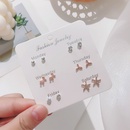 Korean version of autumn and winter earrings set temperament pearl bow earrings wholesalepicture9