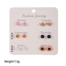 Korean version of autumn and winter earrings set temperament pearl bow earrings wholesalepicture11