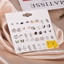 CrossBorder European and American Graceful and Fashionable 20 Pairs Earings Set Vintage Pearl Bear Butterfly Earrings Wholesale Foreign Trade Hot Salepicture9
