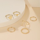 2021 AliExpress CrossBorder New Simple Fashion Elegant Womens Jewelry Simple Geometric Heart Shape Ring 6Piece Setpicture10