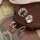 New Creative Simple Forest Jewelry Butterfly Full Rhinestone Hollow Ring Setpicture11