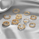 New Creative Simple Jewelry Butterfly Pearl Cross Ring 10Piece Setpicture7