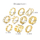New Creative Simple Jewelry Butterfly Pearl Cross Ring 10Piece Setpicture11