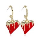 retro metal earrings Japanese and Korean fashion new alloy dripping love earringspicture13