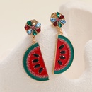 European and American Fashion Exaggerated Fresh Emulational Fruit Thin Earrings Simple Retro Alloy Dripping Watermelon Earringspicture8