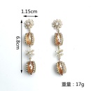 Niche Creative Fashion Temperament and Exaggerated Flower Earrings Korean Simple Retro Court S925 Long Fringe Earringspicture10