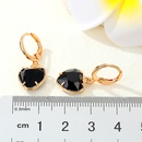 crossborder jewelry simple black zircon love earrings geometric heart pendant earringspicture7