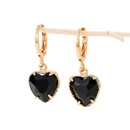 crossborder jewelry simple black zircon love earrings geometric heart pendant earringspicture8