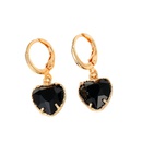 crossborder jewelry simple black zircon love earrings geometric heart pendant earringspicture9