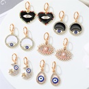 Retro Pearl Eye Color Rhinestone Love Demon Eye Ear Ring Crossborder Jewelrypicture9