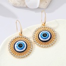 European crossborder jewelry retro hollow rhinestone round demon eye blue earringspicture7