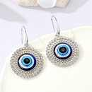 European crossborder jewelry retro hollow rhinestone round demon eye blue earringspicture8
