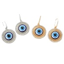 European crossborder jewelry retro hollow rhinestone round demon eye blue earringspicture10