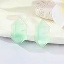 new simple candy color threedimensional geometric resin jelly earrings crossborderpicture10