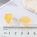 new simple candy color threedimensional geometric resin jelly earrings crossborderpicture12