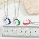 Koreas new cute color unicorn necklace dripping Pegasus pendant necklace jewelrypicture13