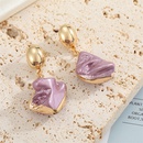 Bohemian Unique Exaggerated Irregular Resin Earrings Candy Color Natural Stone Imitated Earrings CrossBorder Sold Jewelrypicture8