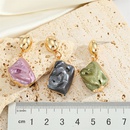 Bohemian Unique Exaggerated Irregular Resin Earrings Candy Color Natural Stone Imitated Earrings CrossBorder Sold Jewelrypicture11