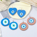 Bohemian exaggerated painted devils eyes wood earrings crossborder jewelrypicture9