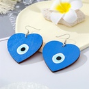 Bohemian exaggerated painted devils eyes wood earrings crossborder jewelrypicture10