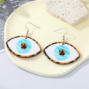 Bohemian exaggerated painted devils eyes wood earrings crossborder jewelrypicture11