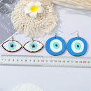 Bohemian exaggerated painted devils eyes wood earrings crossborder jewelrypicture12
