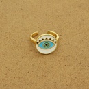 European and American Ins Ethnic Style round Dripping Oil Eye Ring Personality Color Turkish Devil Eye Ring CrossBorderpicture6